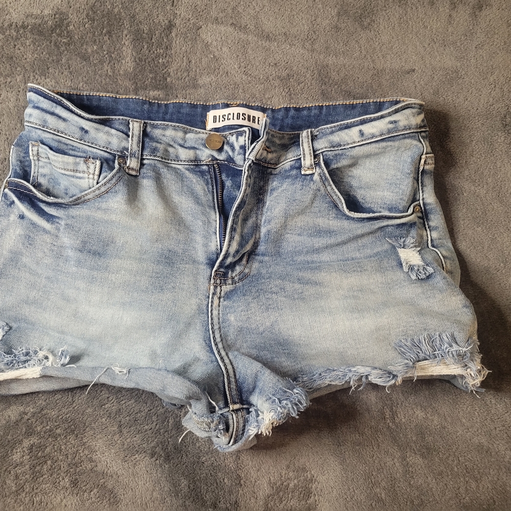 H&M Blue Jean Shorts Distressed Cut-Offs